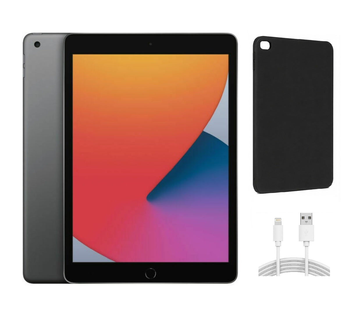 Refurbished Apple iPad 8th Gen A2428 (WiFi + Cellular Unlocked) 32GB Space Gray (Grade A+) Bundle with Case