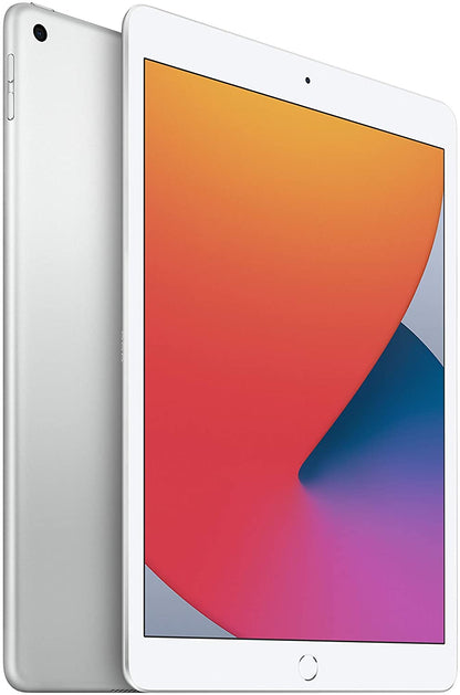 Refurbished Apple iPad 8th Gen A2428 (WiFi + Cellular Unlocked) 32GB Silver (Grade A) Bundle with Case