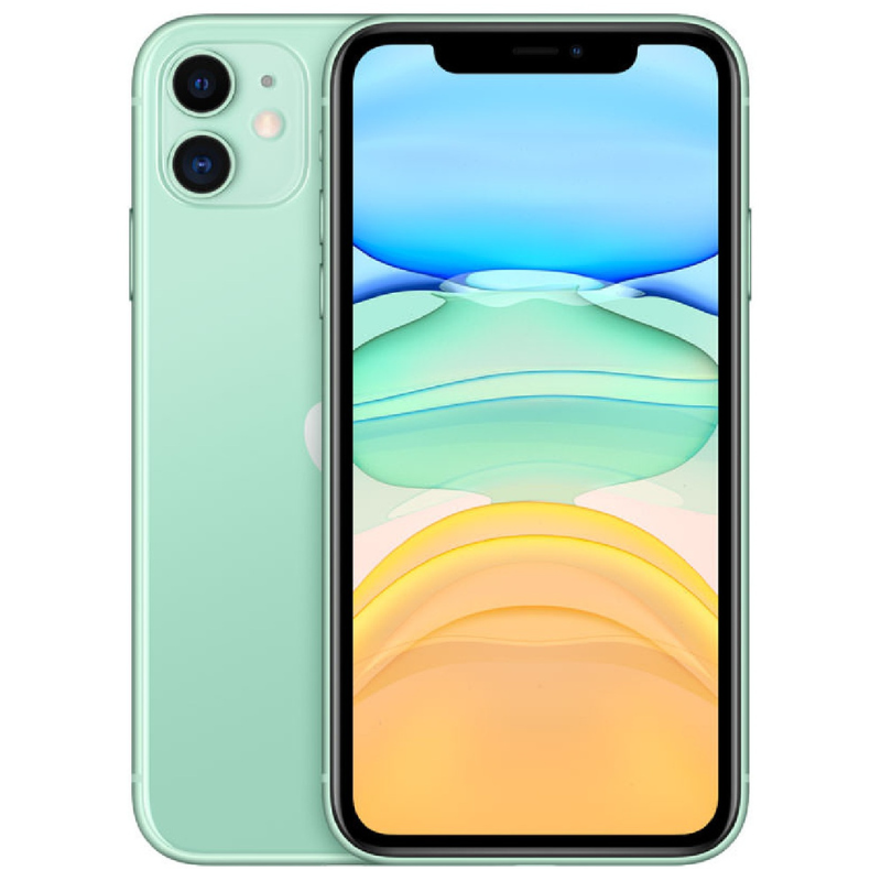 Refurbished Apple iPhone 11 A2111 (Fully Unlocked) 128GB Green (Grade A+) w/ Wireless Earbuds