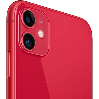 Refurbished Apple iPhone 11 A2111 (Fully Unlocked) 128GB Red (Grade A+) w/ Wireless Earbuds