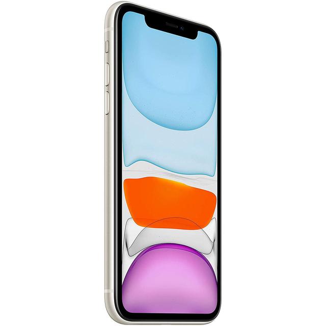 Refurbished Apple iPhone 11 A2111 (Fully Unlocked) 128GB White (Grade A) w/ Clear Phone Case