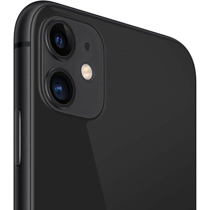 Refurbished Apple iPhone 11 A2111 (Fully Unlocked) 64GB Black (Grade A) w/ Clear Phone Case