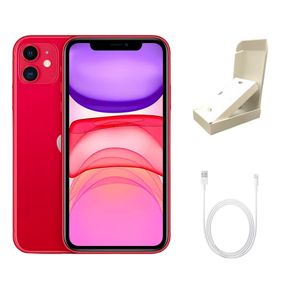 Refurbished Apple iPhone 11 A2111 (Fully Unlocked) 64GB Red (Grade A) w/ Gift Box