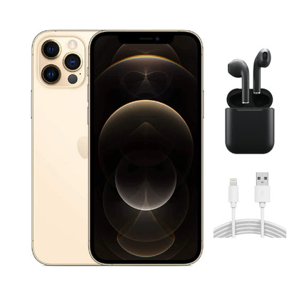 Apple iPhone 12 Pro A2341 (Fully Unlocked) 512GB Gold w/ Wireless Earbuds