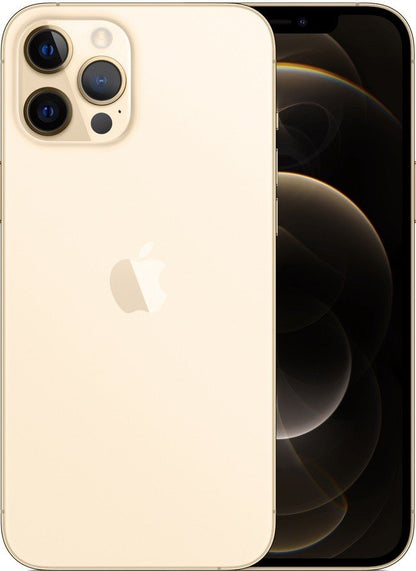 Refurbished Apple iPhone 12 Pro A2341 (Fully Unlocked) 512GB Gold (Grade A) w/ Pre-Installed Tempered Glass