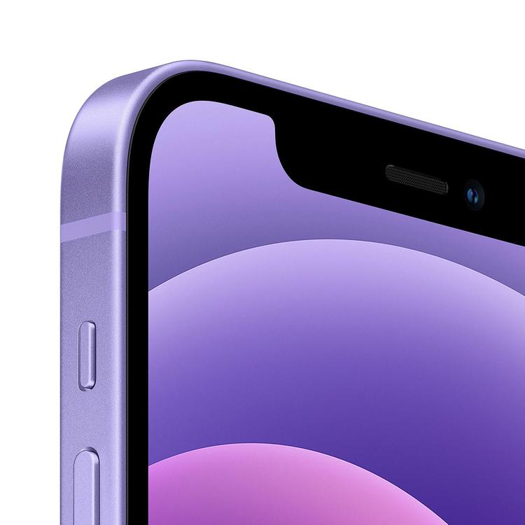 Refurbished Apple iPhone 12 A2172 (Fully Unlocked) 128GB Purple (Grade A) w/ Pre-Installed Tempered Glass