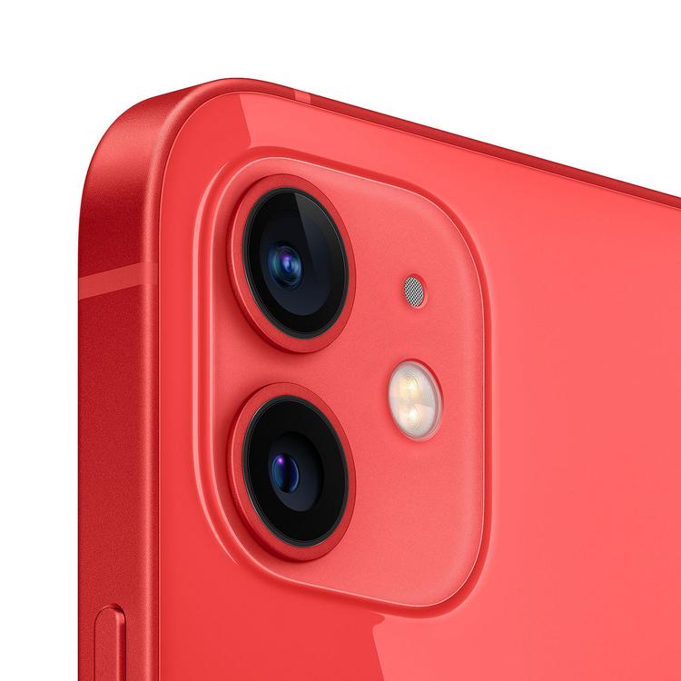 Refurbished Apple iPhone 12 A2172 (Fully Unlocked) 128GB Red (Grade A) w/ Pre-Installed Tempered Glass