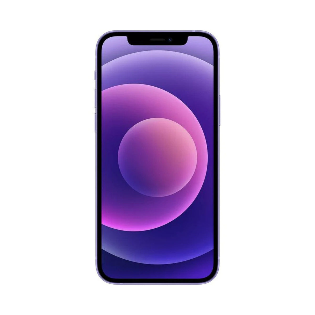 Refurbished Apple iPhone 12 A2172 (Fully Unlocked) 256GB Purple (Grade A+) w/ Pre-Installed Tempered Glass
