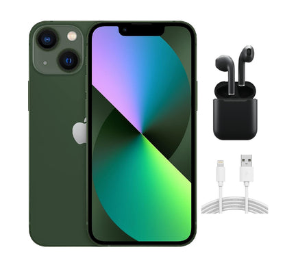 Refurbished Apple iPhone 13 Mini A2481 (Fully Unlocked) 256GB Green (Grade A+) w/ Wireless Earbuds