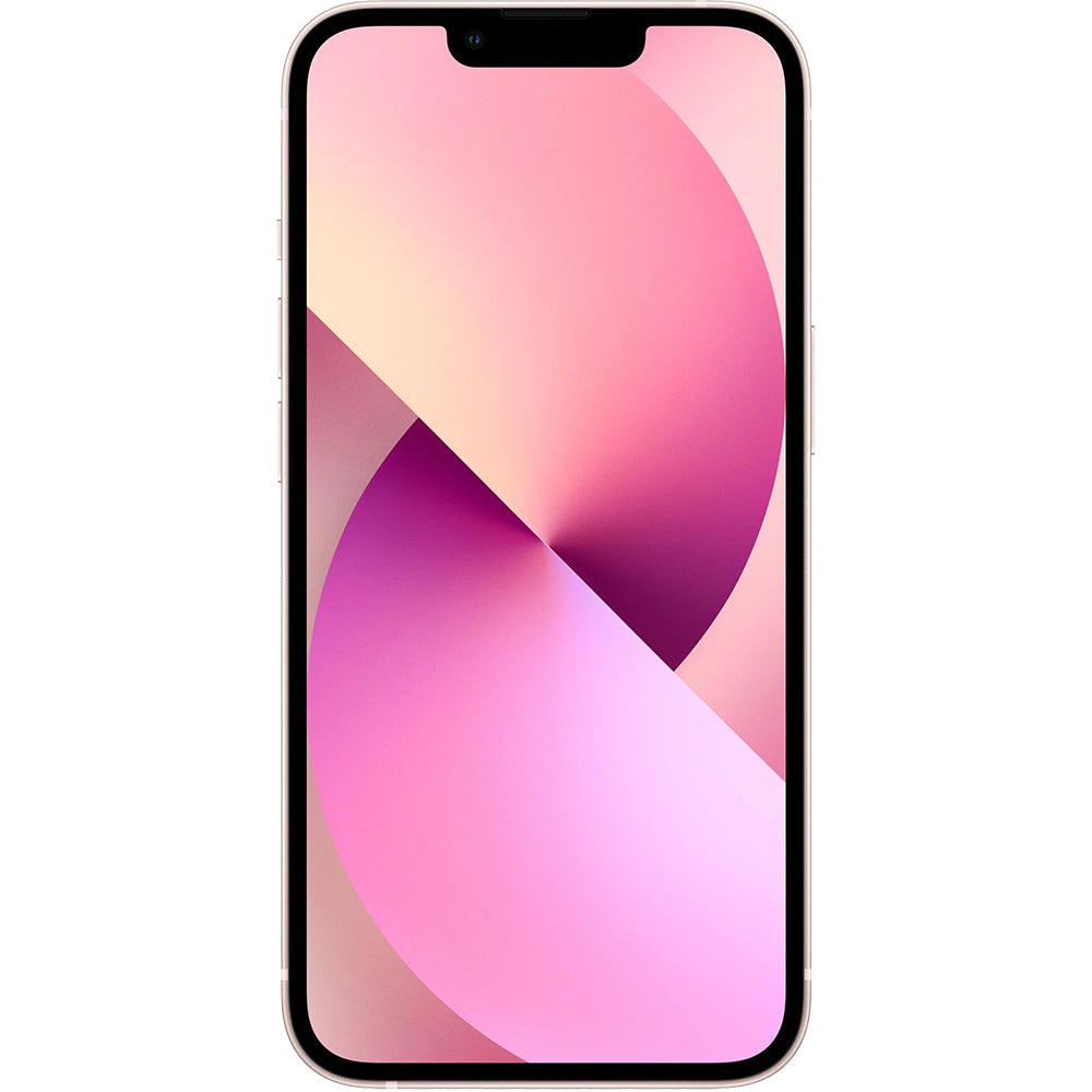 Refurbished Apple iPhone 13 A2482 (Fully Unlocked) 256GB Pink (Grade A) Bundle with Pre-Installed Tempered Glass and Bluetooth Earbuds