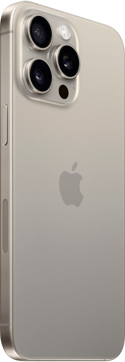 Refurbished Apple iPhone 15 Pro Max A2849 (Fully Unlocked) 256GB Natural Titanium (Grade A) w/ Pre-Installed Tempered Glass