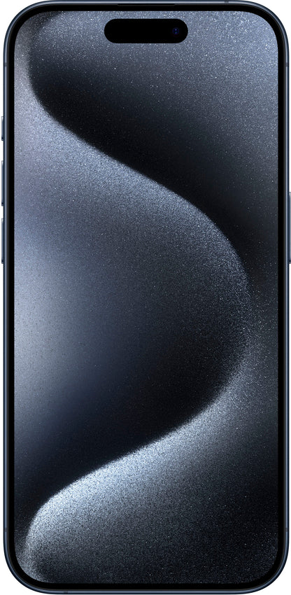 Refurbished Apple iPhone 15 Pro A2848 (Fully Unlocked) 128GB Blue Titanium (Grade A) w/ Wireless Earbuds