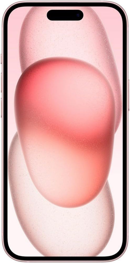 Refurbished Apple iPhone 15 A2846 (Fully Unlocked) 128GB Pink (Grade A) w/ Wireless Earbuds