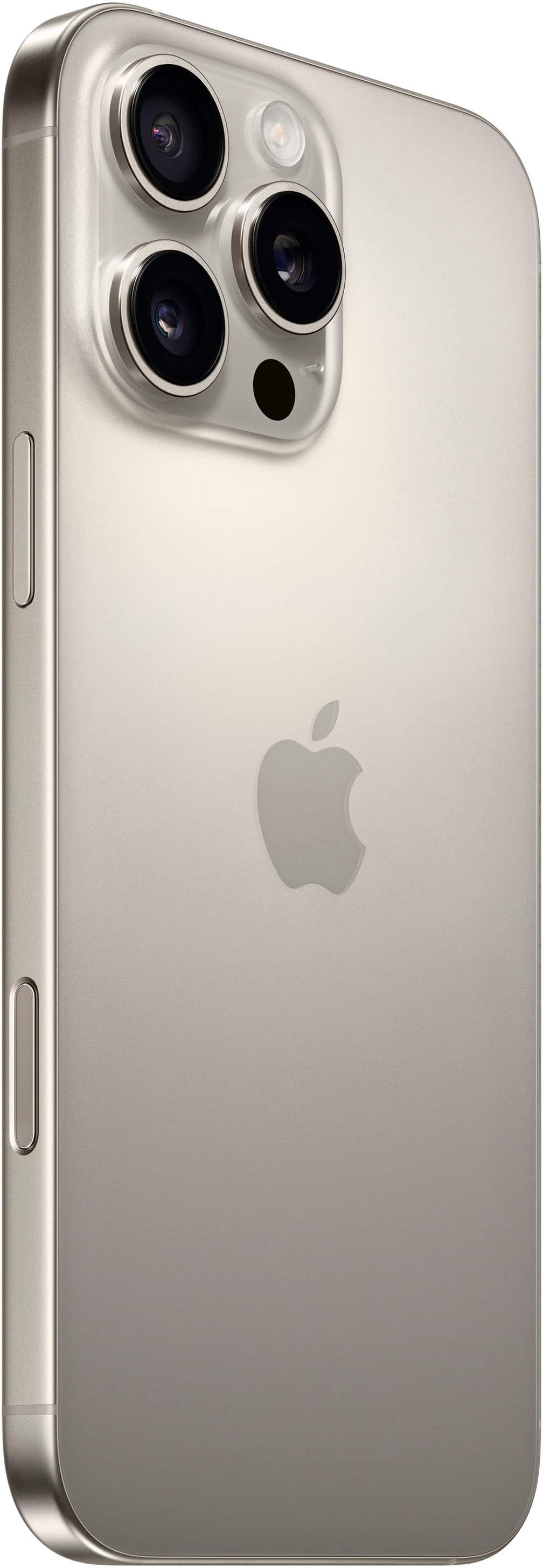 Refurbished Apple iPhone 16 Pro Max A3084 (Fully Unlocked) 256GB Natural Titanium (Grade A) Bundle with Pre-Installed Tempered Glass and Bluetooth Earbuds