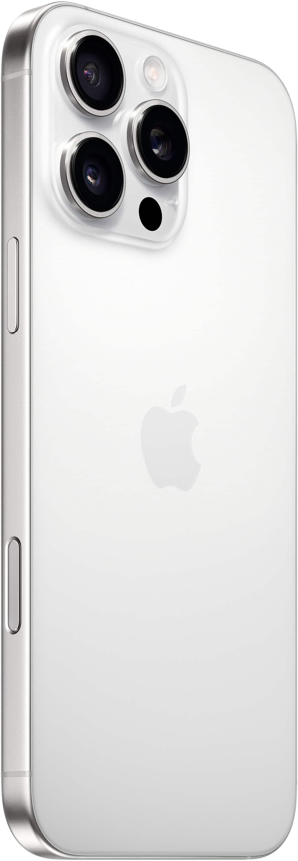 Refurbished Apple iPhone 16 Pro Max A3084 (Fully Unlocked) 256GB White Titanium (Grade A) Bundle with Pre-Installed Tempered Glass and Bluetooth Earbuds