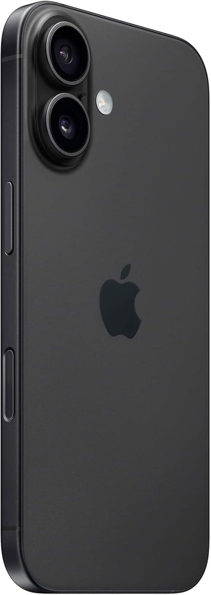 Refurbished Apple iPhone 16 A3081 (Fully Unlocked) 128GB Black (Grade B) w/ Pre-Installed Tempered Glass