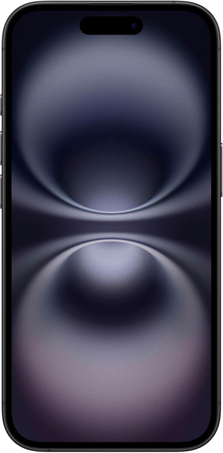 Refurbished Apple iPhone 16 A3081 (Fully Unlocked) 128GB Black (Grade B) w/ Pre-Installed Tempered Glass