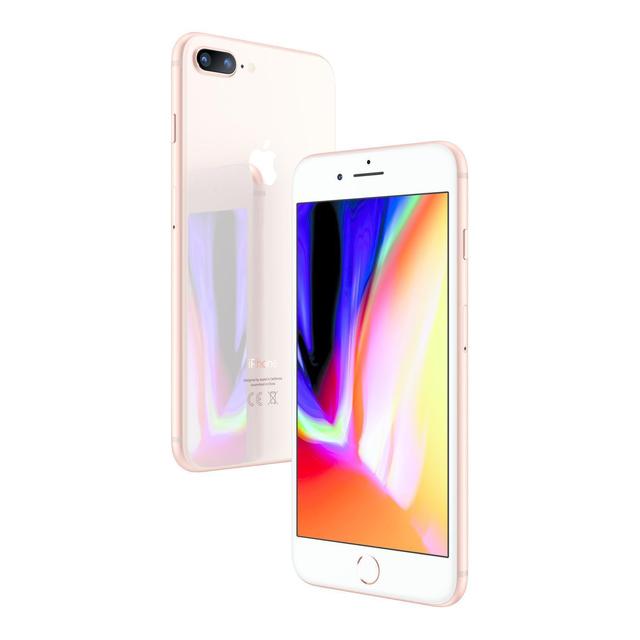 Restored iPhone 8 Plus (Fully Unlocked) 64GB Gold, with Wireless Earbuds (Refurbished)