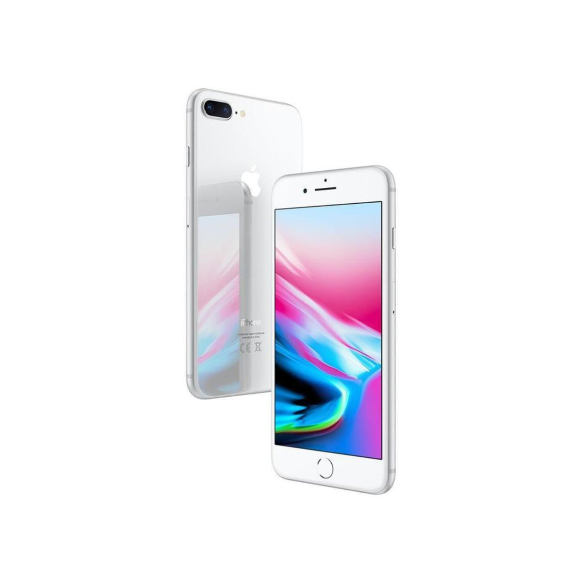 Restored iPhone 8 Plus (Fully Unlocked) 64GB Silver, with Wireless Earbuds (Refurbished)