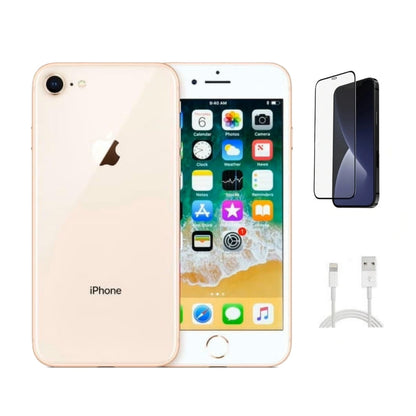 Refurbished Apple iPhone 8 A1905 (T-Mobile Only) 64GB Gold (Grade A+) w/ Pre-Installed Tempered Glass