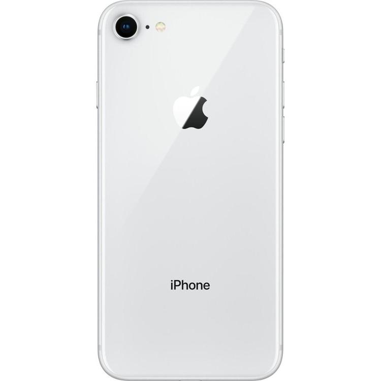 Refurbished Apple iPhone 8 A1863 (Fully Unlocked) 256GB Silver (Grade A) w/ Clear Phone Case