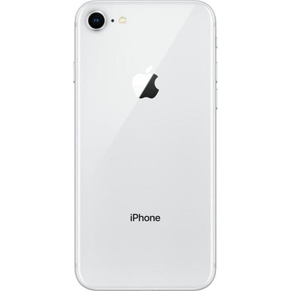 Refurbished Apple iPhone 8 A1863 (Fully Unlocked) 256GB Silver (Grade A) w/ Clear Phone Case