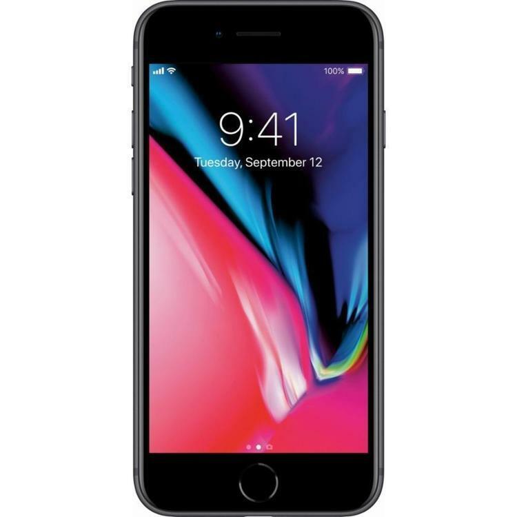 Refurbished Apple iPhone 8 A1863 (Fully Unlocked) 64GB Space Gray (Grade A) w/ Clear Phone Case