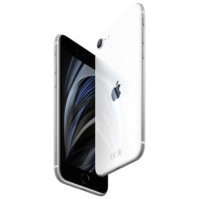 Refurbished Apple iPhone SE (3rd Gen) A2595 (Fully Unlocked) 128GB Starlight (Grade A) Bundle with Pre-Installed Tempered Glass and Bluetooth Earbuds