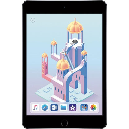 Refurbished Apple iPad Mini 4 A1538 (WiFi) 128GB Space Gray (Grade A) w/ Pre-Installed Tempered Glass