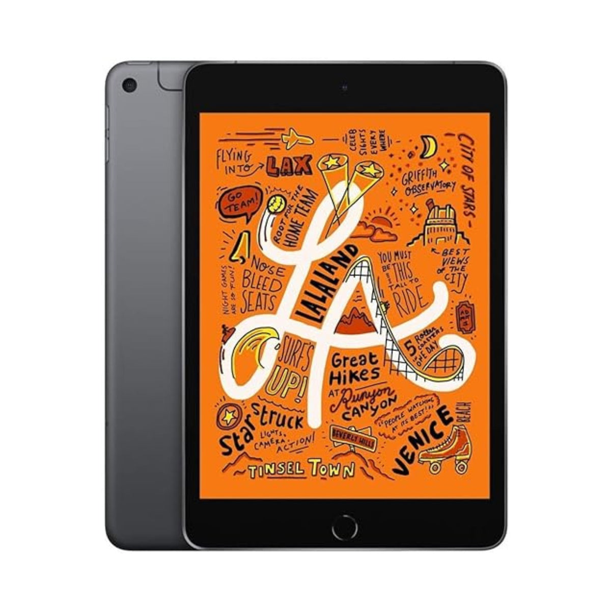 Refurbished Apple iPad Mini 5 A2126 (WiFi + Cellular Unlocked) 64GB Space Gray (Grade A) w/ Pre-Installed Tempered Glass