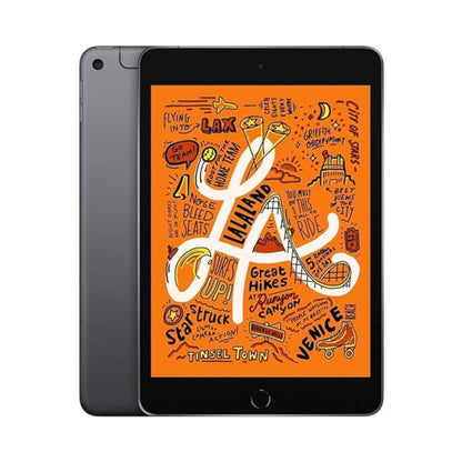 Refurbished Apple iPad Mini 5 A2126 (WiFi + Cellular Unlocked) 64GB Space Gray (Grade A) w/ Pre-Installed Tempered Glass