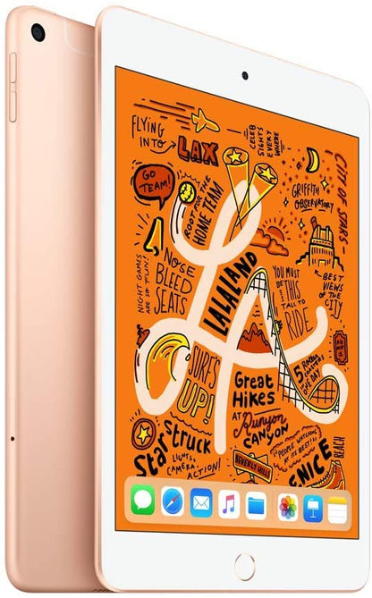 Refurbished Apple iPad Mini 5 A2126 (WiFi + Cellular Unlocked) 64GB Gold (Grade A) w/ Pre-Installed Tempered Glass