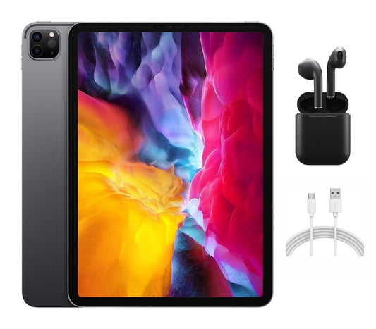 Refurbished Apple iPad Pro 11" (2020) A2228 (WiFi ) 128GB Space Gray (Grade A+) w/ Wireless Earbuds