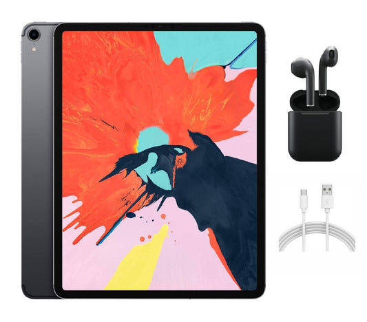 Refurbished Apple iPad Pro 12.9" (3rd Gen) A1876 (WiFi) 512GB Space Gray (Grade B) w/ Wireless Earbuds