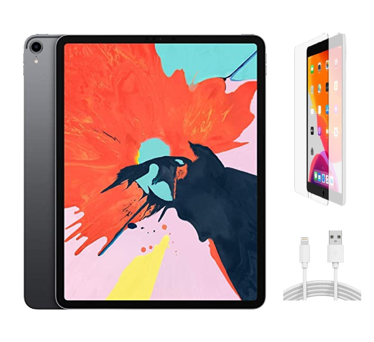 Refurbished Apple iPad Pro 12.9" (3rd Gen) A1876 (WiFi) 64GB Space Gray (Grade A) w/ Pre-Installed Tempered Glass