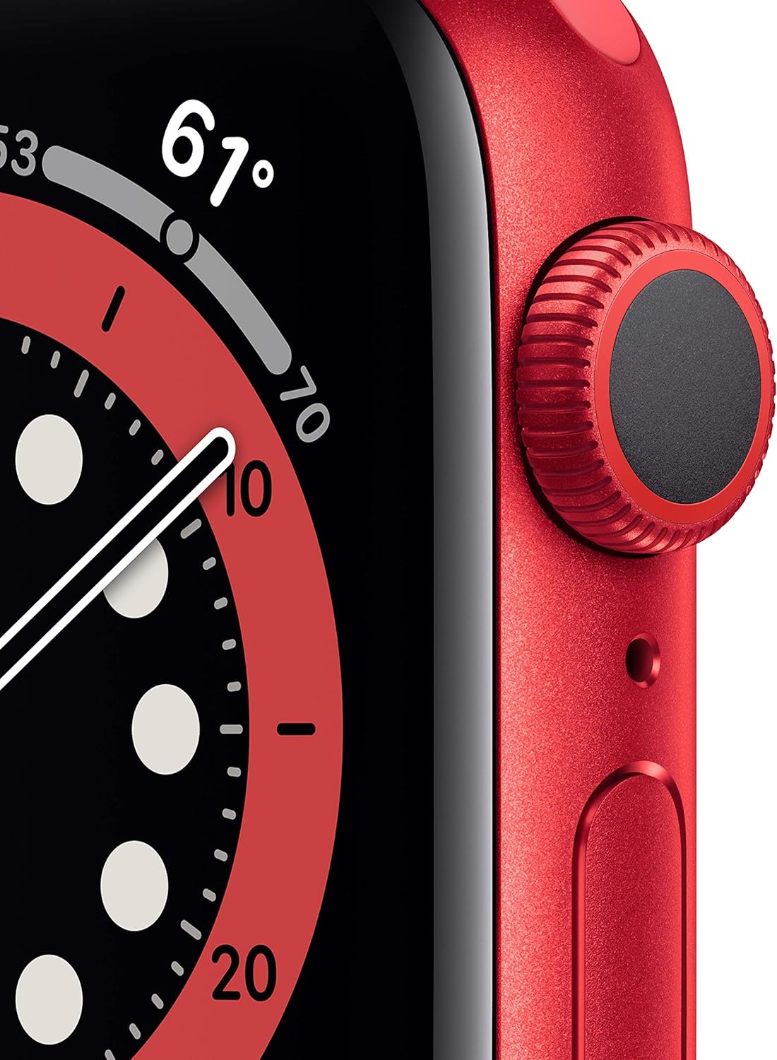 Refurbished Apple Watch Series 6 Aluminum 40mm A2291 (GPS Only, No Cellular) Red (Grade A) Bundle with Pre-Installed Tempered Glass and Bluetooth Earbuds