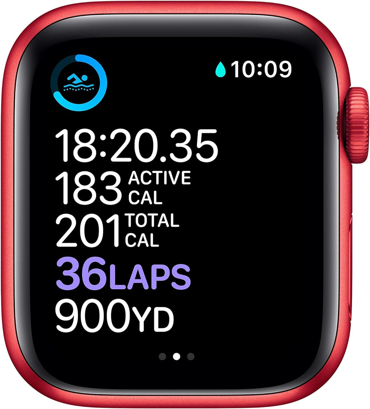 Refurbished Apple Watch Series 6 Aluminum 40mm A2291 (GPS Only, No Cellular) Red (Grade A) Bundle with Pre-Installed Tempered Glass and Bluetooth Earbuds