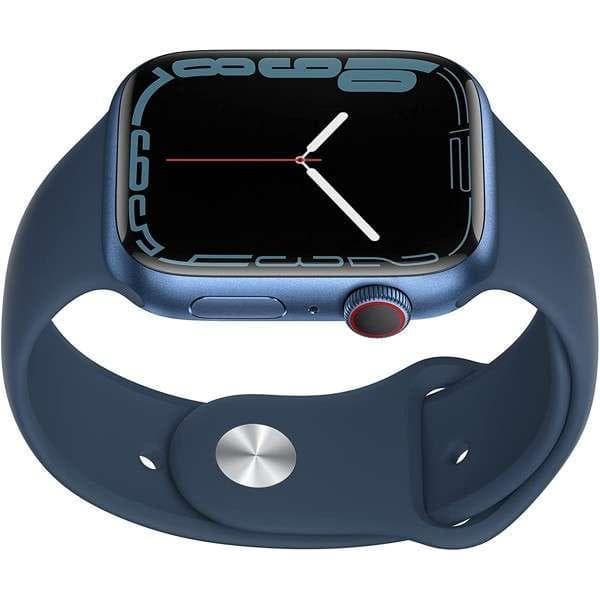 Refurbished Apple Watch Series 7 Aluminum 41 mm (GPS + Cellular) Blue (Grade B) w/ Pre-Installed Tempered Glass