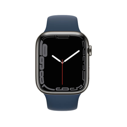 Apple Watch Series 7 Aluminum 41mm A2473 (GPS Only, No Cellular) Blue w/ Wireless Earbuds