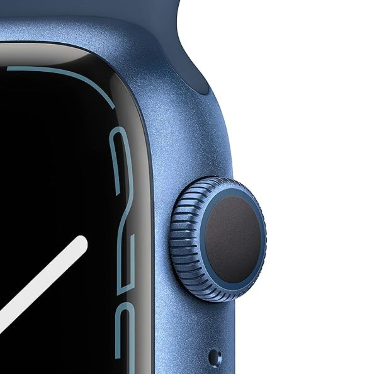 Apple Watch Series 7 Aluminum 41mm A2473 (GPS Only, No Cellular) Blue w/ Wireless Earbuds