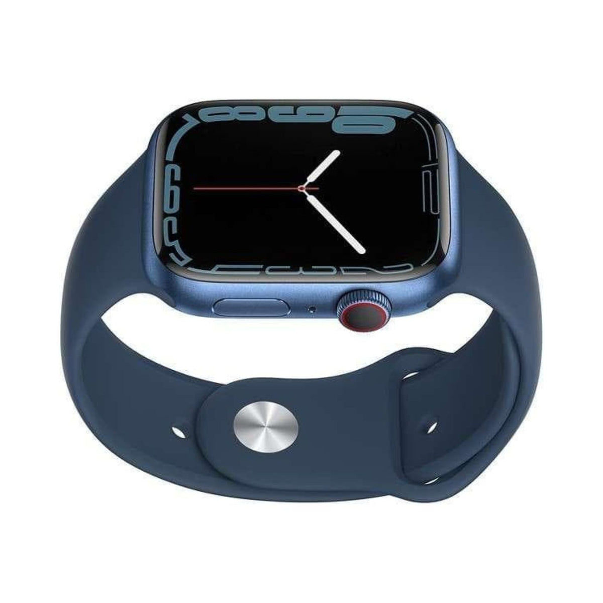Apple Watch Series 7 Aluminum 41mm A2473 (GPS Only, No Cellular) Blue w/ Wireless Earbuds