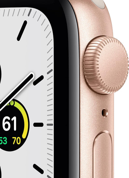 Refurbished Apple Watch SE (2020) 1st Gen 40mm (GPS Only, No Cellular) Gold w/ Wireless Earbuds
