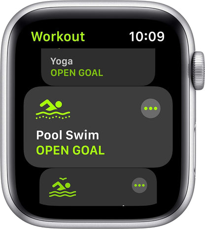 Refurbished Apple Watch SE (2020) 1st Gen 40mm (GPS Only, No Cellular) Silver w/ Wireless Earbuds