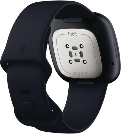 Refurbished Fitbit Sense Fitness Smartwatch (WiFi) Graphite Stainless Steel (Grade A+)