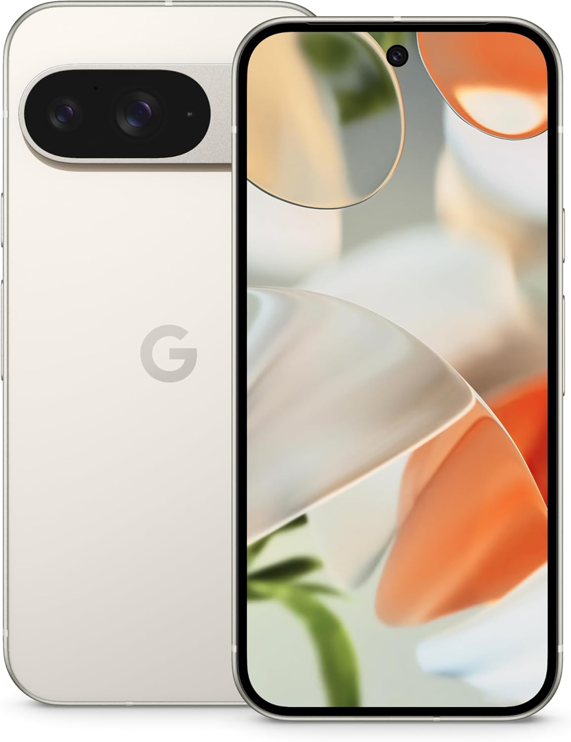 Refurbished Google Pixel 9 G2YBB (Fully Unlocked) 128GB Porcelain (Grade A+) w/ Wireless Earbuds