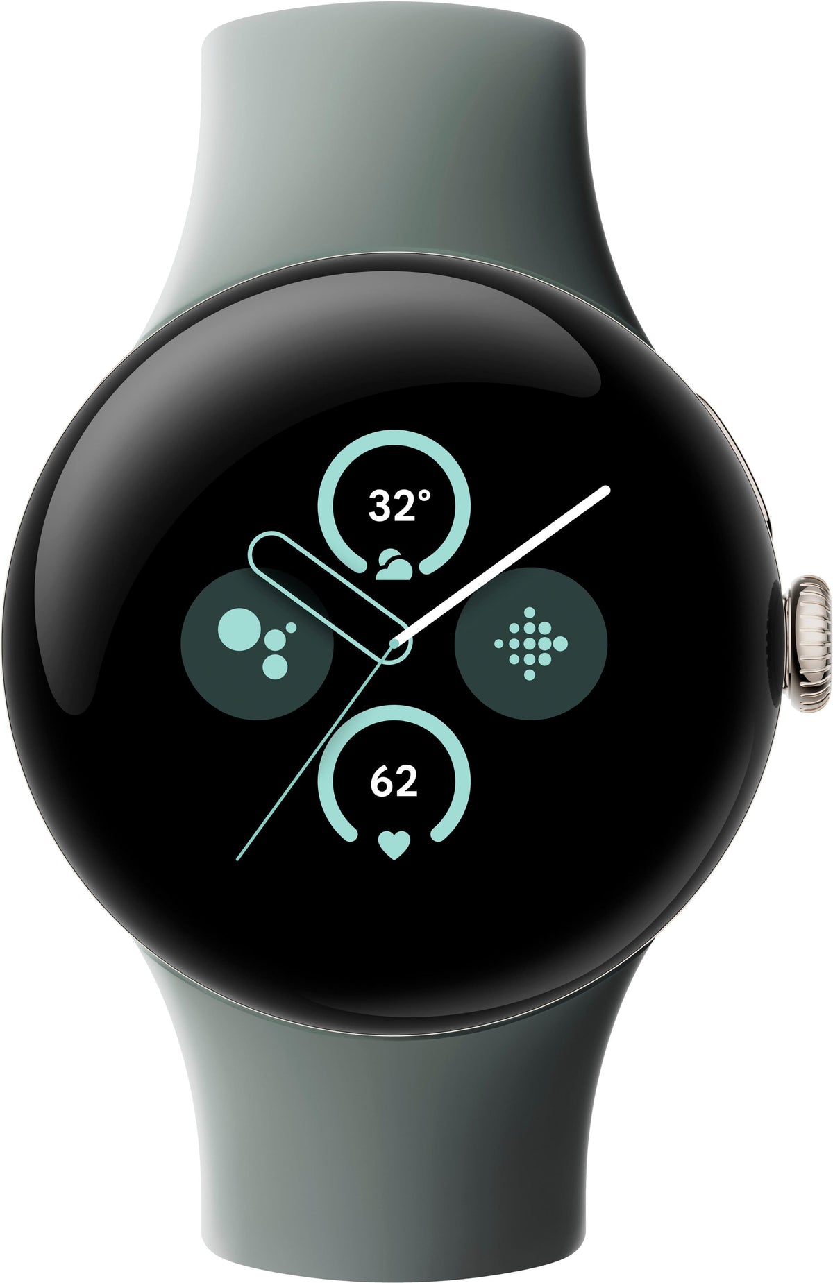 Refurbished Google Pixel Watch 2 (2023) 41mm GD2WG (GPS + Cellular) Champagne Gold Aluminum (Grade A) w/ Wireless Earbuds