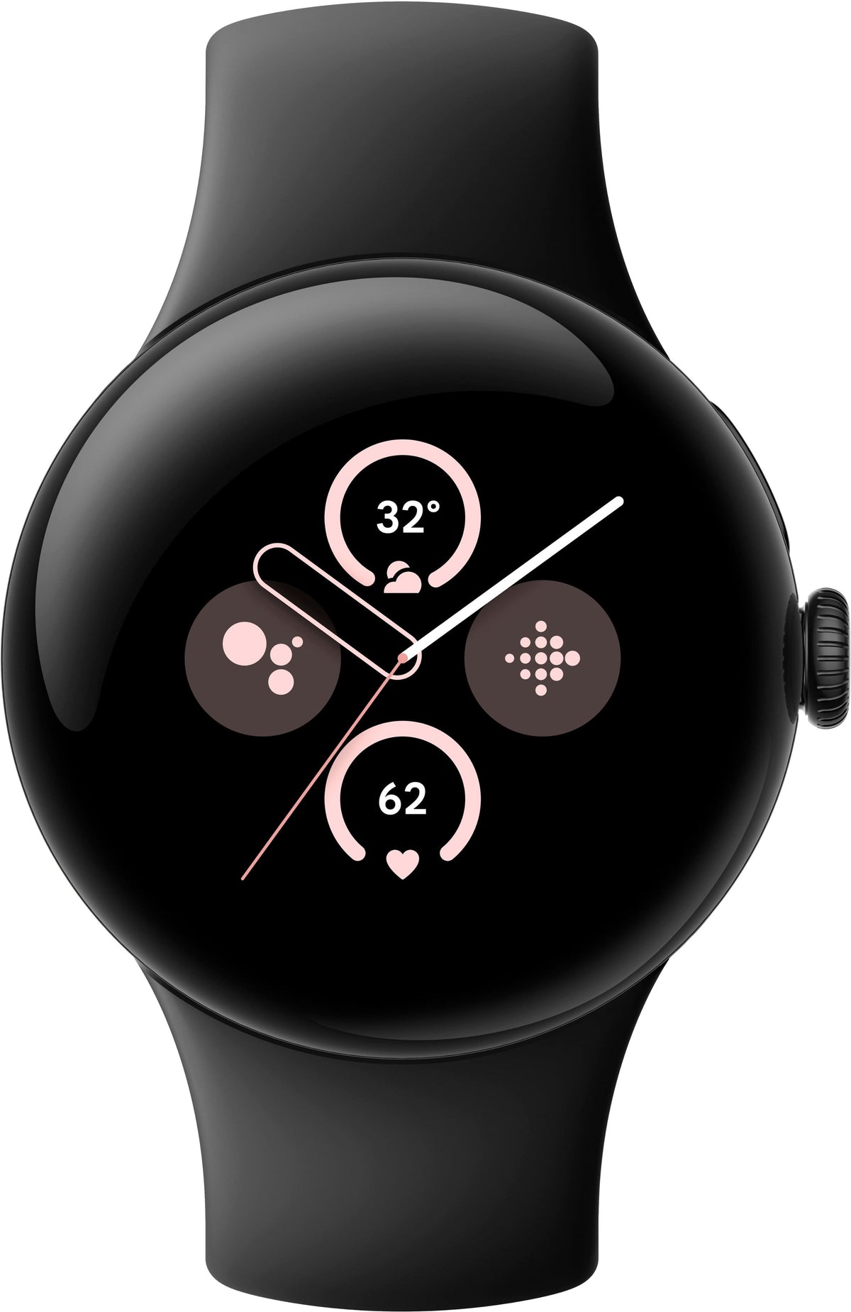 Refurbished Google Pixel Watch 2 (2023) 41mm G4TSL (GPS Only, No Cellular) Matte Black Aluminum (Grade A) w/ Wireless Earbuds