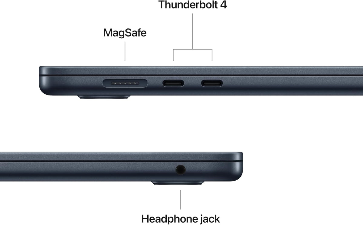 Refurbished Apple MacBook Air 15" (2025) M4 CPU @ 4.40GHz 10 Core CPU 10 Core GPU A3241 16GB RAM 512GB SSD Midnight (Grade B)