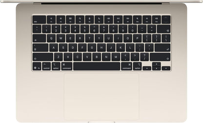 Refurbished Apple MacBook Air 15" (2025) M4 CPU @ 4.40GHz 10 Core CPU 10 Core GPU A3241 16GB RAM 512GB SSD Starlight (Grade A)