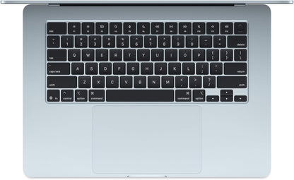Refurbished Apple MacBook Air 15" (2025) M4 CPU @ 4.40GHz 10 Core CPU 10 Core GPU A3241 24GB RAM 512GB SSD Sky Blue (Grade B)